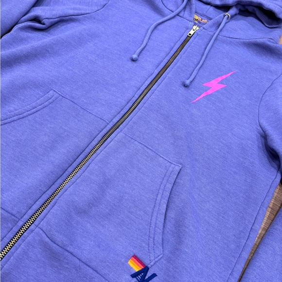 Aviator Nation Bolt 2 Hoodie - Lavender // Neon Pink - Picture 4 of 7